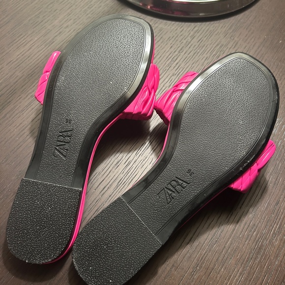 Zara Pink Slide Sandals NWOT - Picture 4 of 4